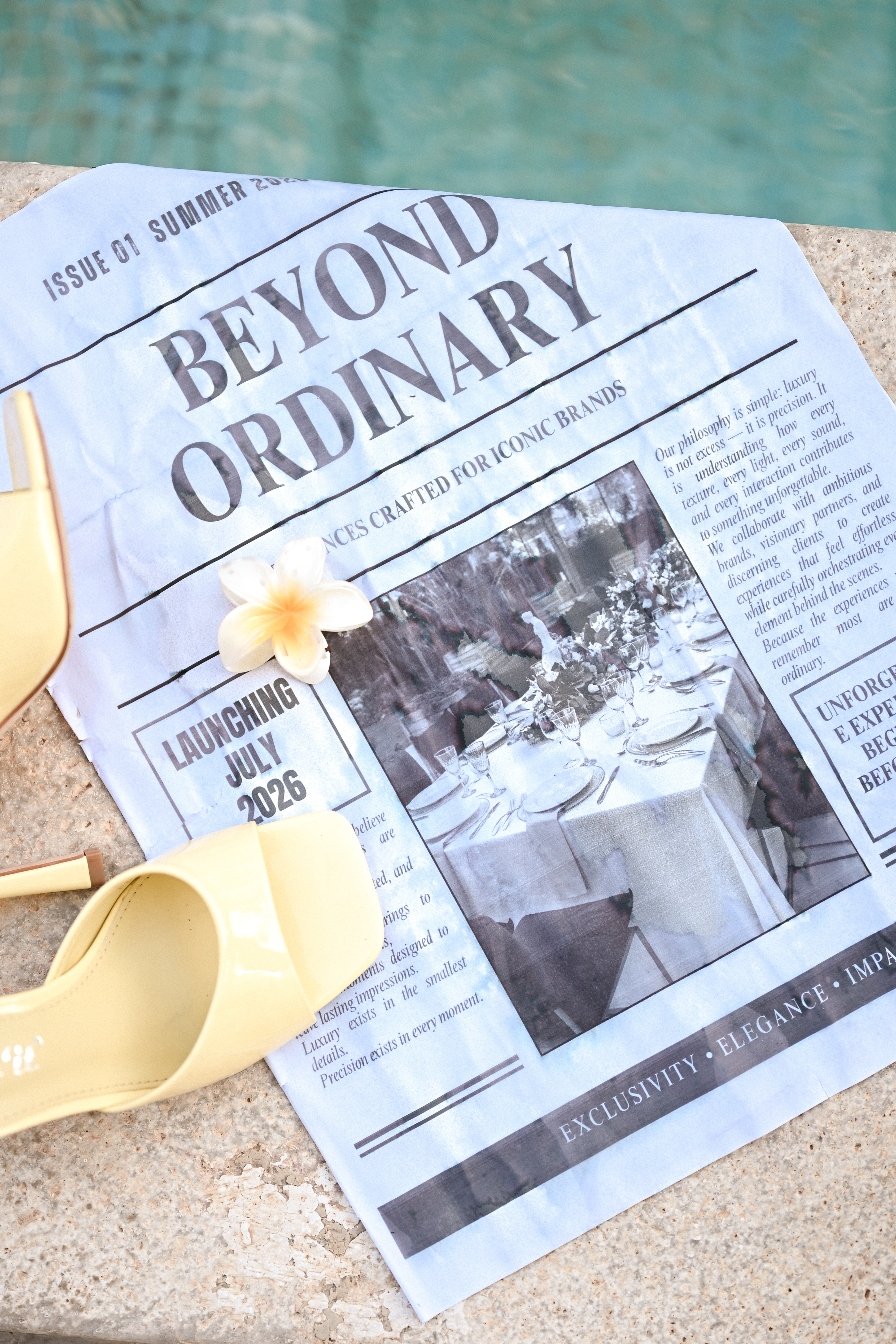 AUREA Beyond Ordinary newspaper still life