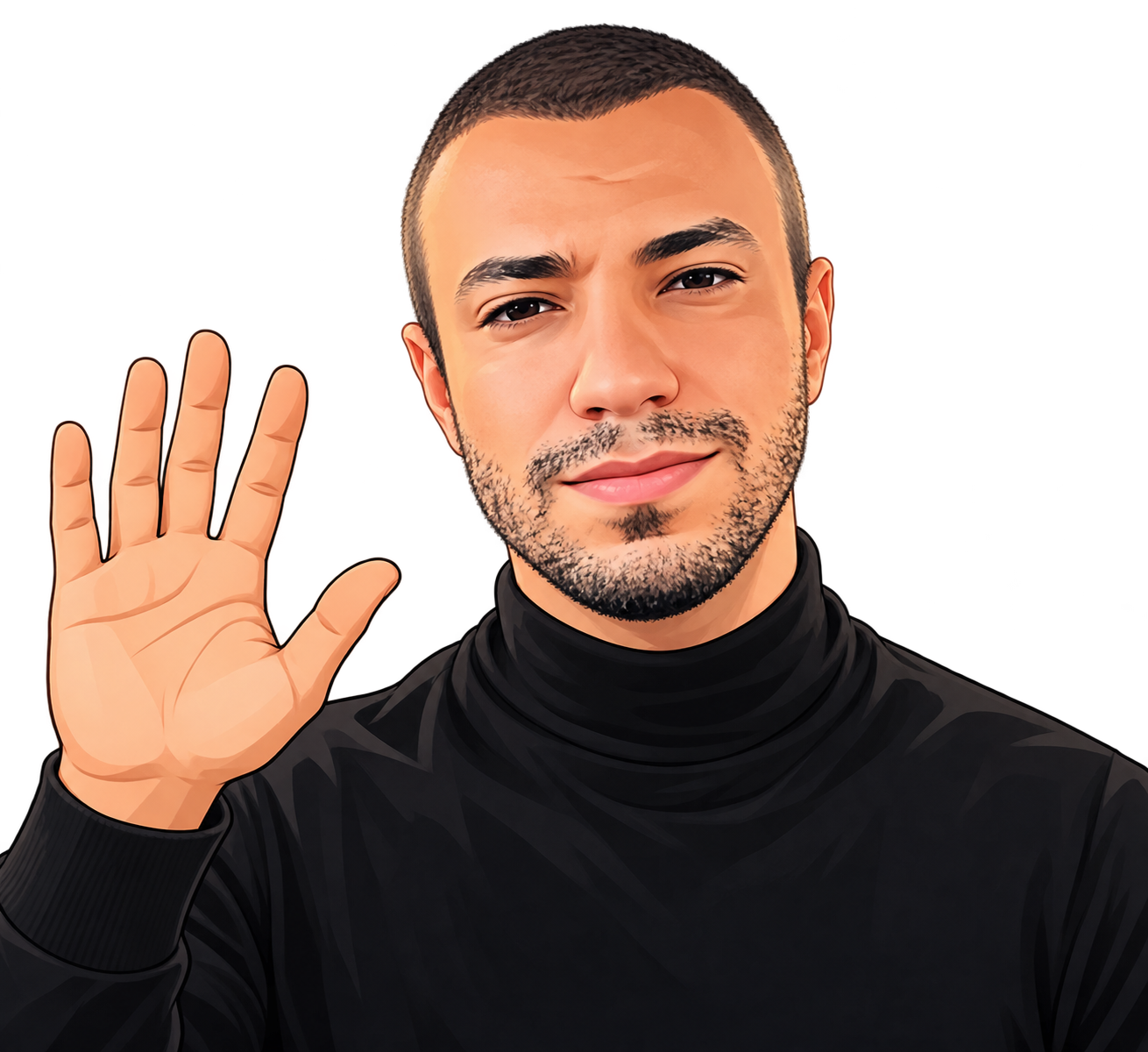 Anime Jawher waving hello