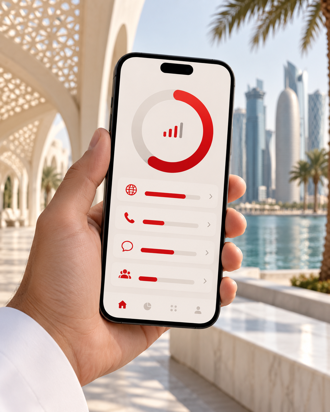 ooredoo interface presentation