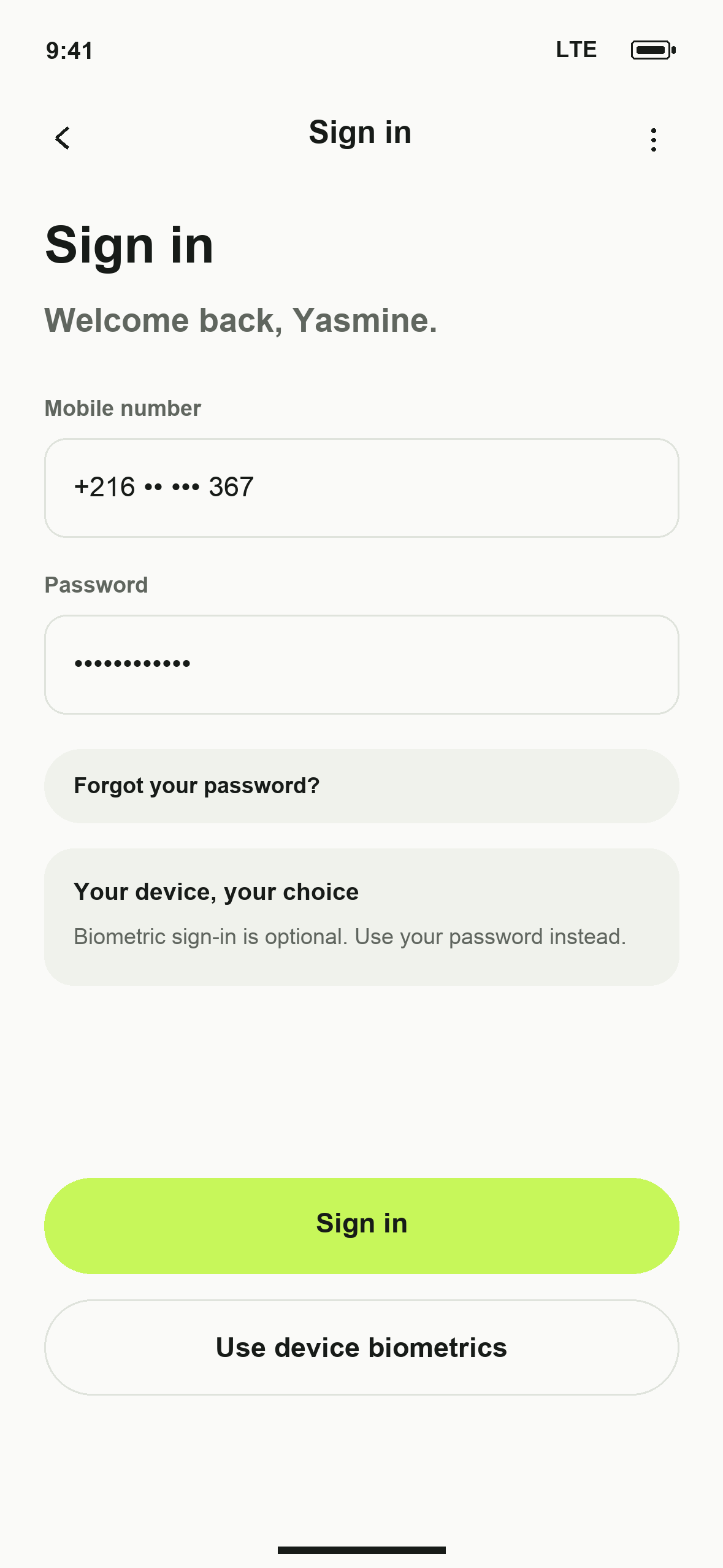UI-02: DTB Sign in in English