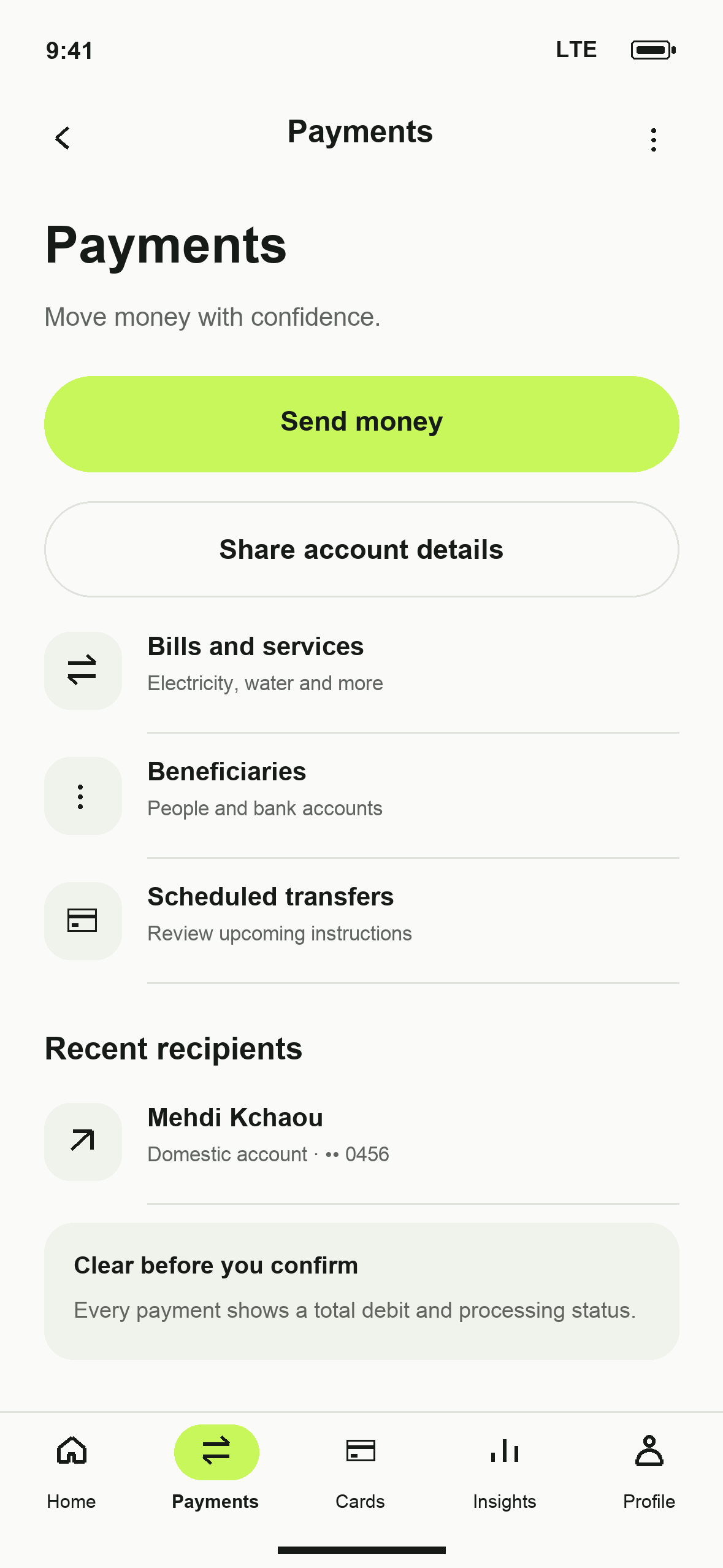 UI-11: DTB Payments in English