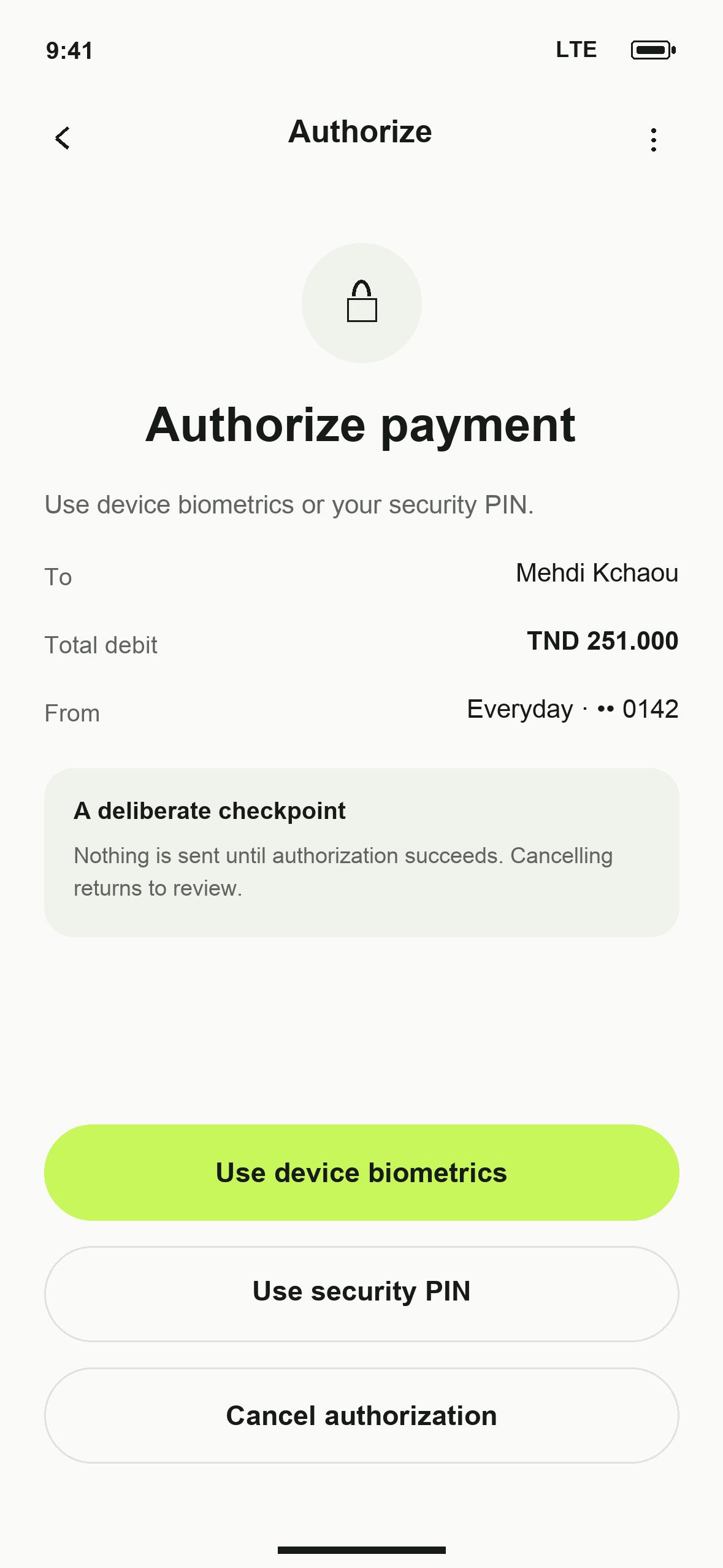 UI-31: DTB Authorize transfer in English