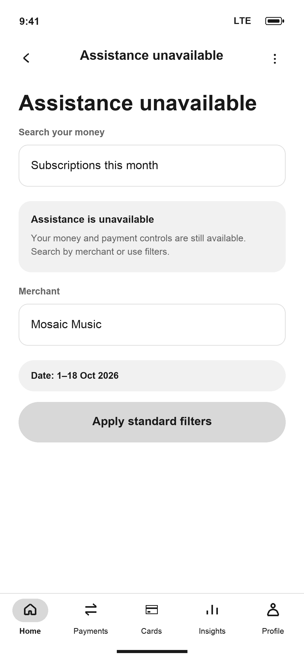 WF-30: DTB Assistance unavailable in English