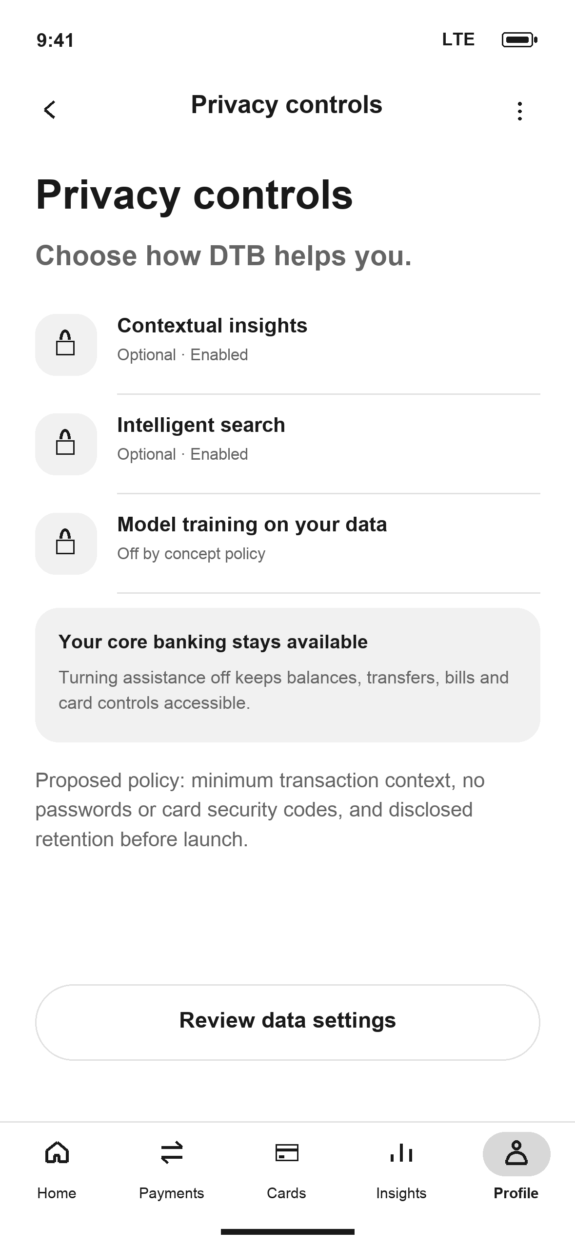 WF-44: DTB Privacy controls in English