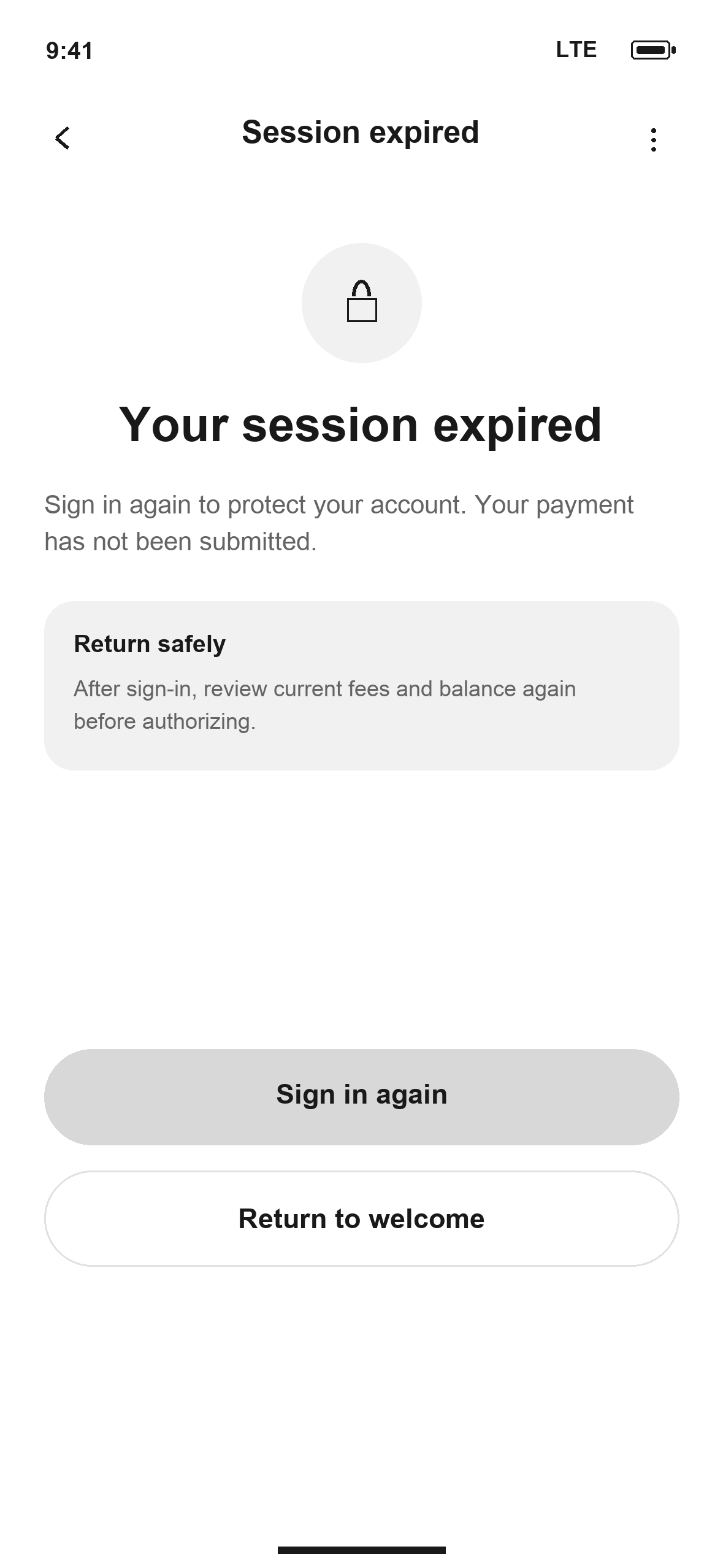 WF-47: DTB Session expired in English