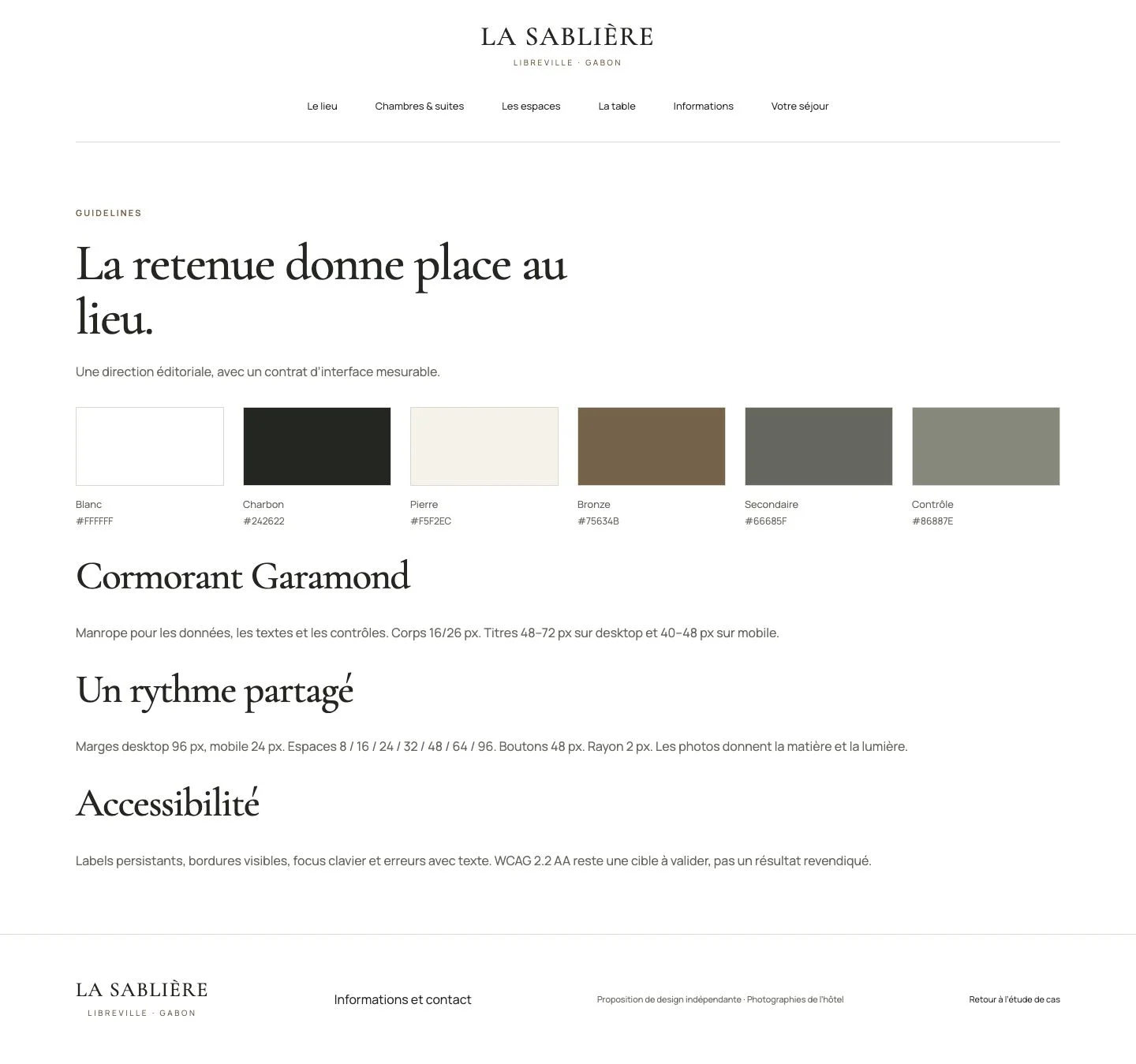 Foundations / colour, typography and layout rules