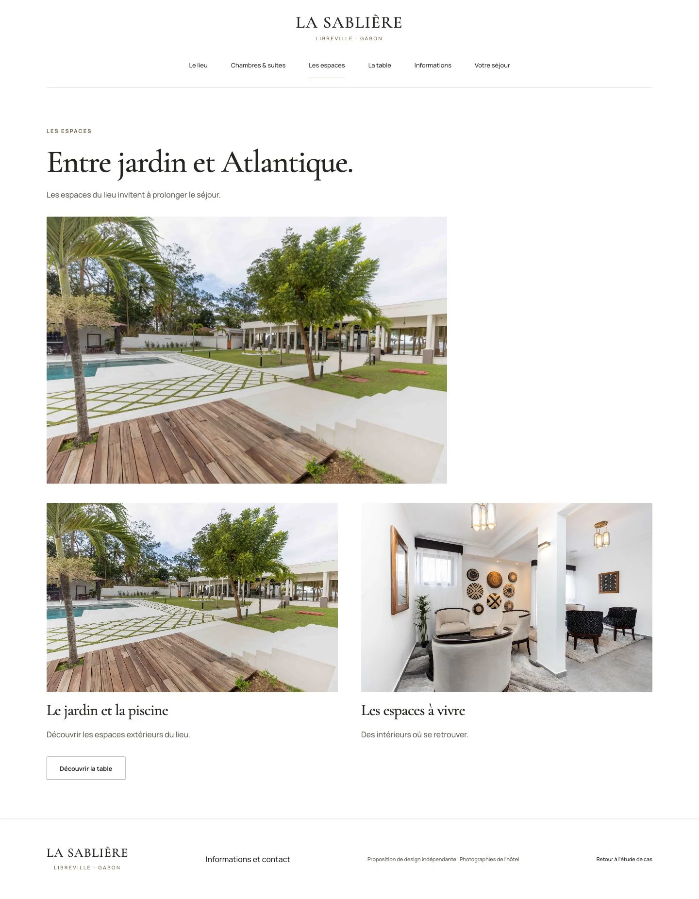 Spaces / the garden, pool and shared interiors