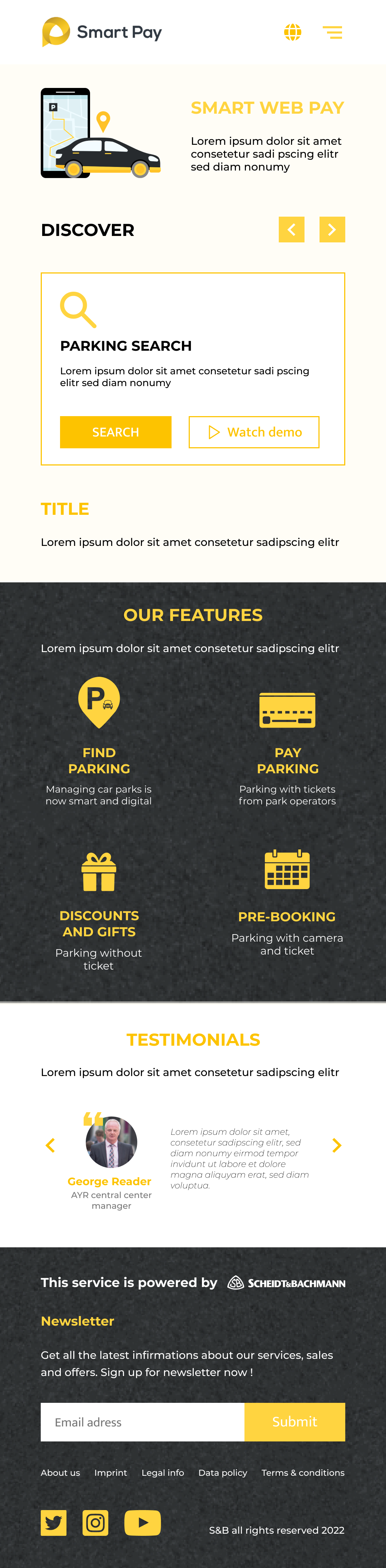 Member home / entry into parking discovery